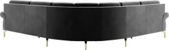 sit&more Ecksofa »Orient 1 L-Form« inkl. 4 Zierkissen mit Strass-Stein, goldfarbene Metallfüße