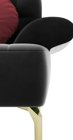 sit&more Ecksofa »Orient 1 L-Form« inkl. 4 Zierkissen mit Strass-Stein, goldfarbene Metallfüße
