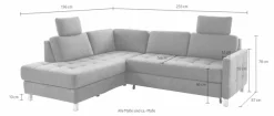 sit&more Ecksofa »Pablo L-Form« wahlweise mit Schlaffunktion