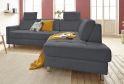 sit&more Ecksofa »Pablo L-Form« wahlweise mit Schlaffunktion und Bettkasten