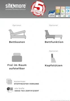 sit&more Ecksofa »Pablo L-Form« wahlweise mit Schlaffunktion und Bettkasten