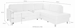 sit&more Ecksofa »Pablo L-Form« wahlweise mit Schlaffunktion und Bettkasten