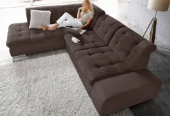 sit&more Ecksofa »Pale L-Form« inklusive Kopfteilverstellung, wahlweise mit Schlaffunktion