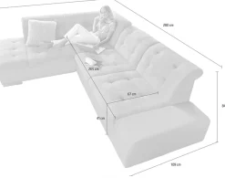 sit&more Ecksofa »Pale L-Form« inklusive Kopfteilverstellung, wahlweise mit Schlaffunktion