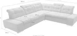 sit&more Ecksofa »Pale L-Form« inklusive Kopfteilverstellung, wahlweise mit Schlaffunktion