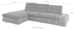 sit&more Ecksofa »Palomino L-Form« wahlweise XL oder XXL und mit Schlaffunktion