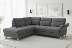 sit&more Ecksofa »Pamela, B: 218 cm, L-Form, wahlweise mit Schlaffunktion und Bettkasten« mit Federkern