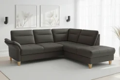 sit&more Ecksofa »Pamela L-Form, Leder, B: 218 cm« optional Armteilverstellung, Schlaffunktion & Bettkasten