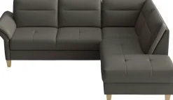 sit&more Ecksofa »Pamela L-Form, Leder, B: 218 cm« optional Armteilverstellung, Schlaffunktion & Bettkasten