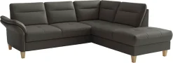 sit&more Ecksofa »Pamela L-Form, Leder, B: 218 cm« optional Armteilverstellung, Schlaffunktion & Bettkasten