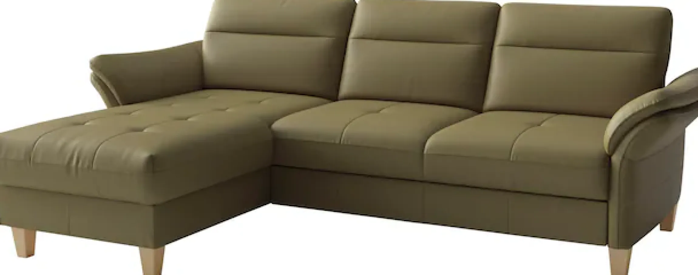 sit&more Ecksofa »Pamela L-Form, Leder, B: 218 und 230 cm« optional Armteilverstellung, Schlaffunktion & Bettkasten