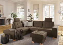 sit&more Ecksofa »Quincy L-Form« wahlweise mit Schlaffunktion und Bettkasten