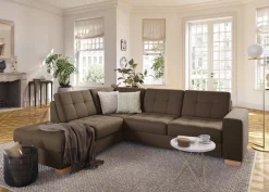 sit&more Ecksofa »Quincy L-Form« wahlweise mit Schlaffunktion und Bettkasten