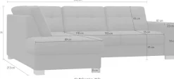 sit&more Ecksofa »Quincy L-Form« wahlweise mit Schlaffunktion und Bettkasten