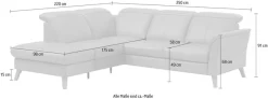 sit&more Ecksofa »Romero L-Form« wahlweise mit oder ohne TV-Funktion, Schlaffunktion, Bettkasten
