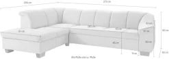 sit&more Ecksofa »Santo L-Form« mit Federkern, wahlweise mit Schlaffunktion und Stauraum