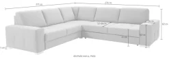 sit&more Ecksofa »Santorini L-Form« mit Federkern und Sitztiefenverstellung, wahlweise mit Schlaffunktion