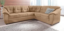 sit&more Ecksofa »Savona L-Form, B. 262 cm, Komfortsitz, Eckcouch mit Stoff- & Lederwahl« optional Schlaffunktion, Liegefl. 120x195 cm