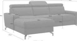 sit&more Ecksofa »Scarlett L-Form« inklusive Kopfteilverstellung, optional Schlaffunktion & Bettkasten