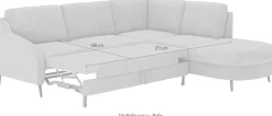sit&more Ecksofa »Soul L-Form« wahlweise mit Schlaffunktion und Bettkasten oder Schubkasten