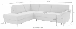 sit&more Ecksofa »Texel L-Form« mit Federkern, wahlweise mit Schlaffunktion und Bettkasten