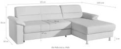 sit&more Ecksofa »Top Ascara L-Form« inklusive Boxspring/Federkern-Polsterung, komfortablem Federkern