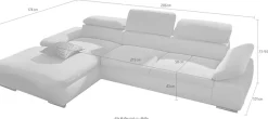 sit&more Ecksofa »Valantine L-Form, B: 286 cm« mit Arm- & Kopfteilverstellung, optional mit Schlaffunktion