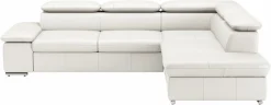 sit&more Ecksofa »Valantine L-Form, B: 272 cm, Leder, mit Arm- und Kopfteilverstellung« optional Schlaffunktion, Komfortsofa, modern