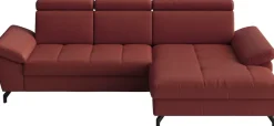 sit&more Ecksofa »Vanity L-Form, B: 264 cm, Leder« Inkl.Sitz-,Kopf-und Armteilverstellung