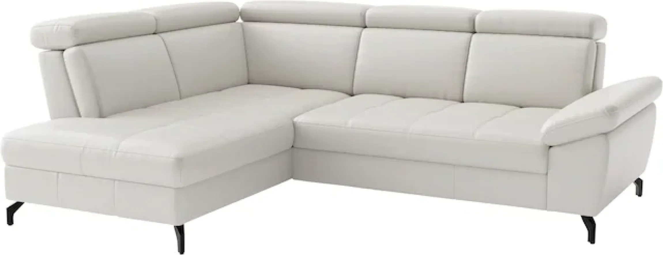 sit&more Ecksofa »Vanity L-Form, B: 254 cm, Leder« Inkl.Sitz-,Kopf-und Armteilverstellung
