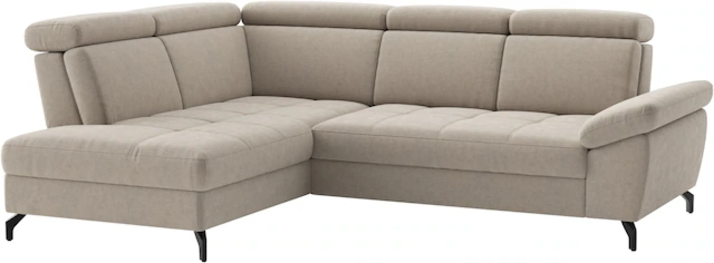 sit&more Ecksofa »Vanity; L-Form, B. 254 cm« Inkl.Sitz-,Kopf-und Armteilverstellung