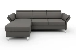 sit&more Ecksofa »Vincenzo L-Form« inklusive Kopfteilverstellung, optional Schlaffunktion & Bettkasten