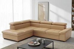 sit&more Ecksofa »Viola, L-Form, Leder, B: 249 cm« optional mit Schlaffunktion