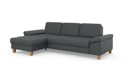sit&more Ecksofa »Westham L-Form« mit Recamiere, mit oder ohne Schlaffunktion, Bettkasten, Füße Eiche