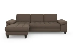 sit&more Ecksofa »Westham L-Form« Recamiere, mit oder ohne Schlaffunktion, Bettkasten, Füße wengefarben