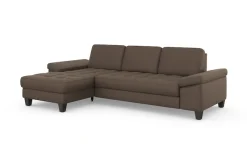 sit&more Ecksofa »Westham L-Form« Recamiere, mit oder ohne Schlaffunktion, Bettkasten, Füße wengefarben