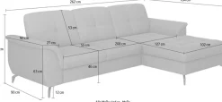sit&more Ecksofa »Zora« wahlweise mit Schlaffunktion und Bettkasten