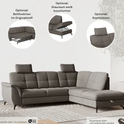 sit&more Ecksofa »Zora« wahlweise mit Schlaffunktion und Bettkasten