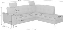 sit&more Ecksofa »Zora« wahlweise mit Schlaffunktion und Bettkasten