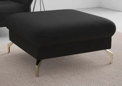 sit&more Hocker »Fashion« inklusive Federkern, mit satinierten Nickelfüßen