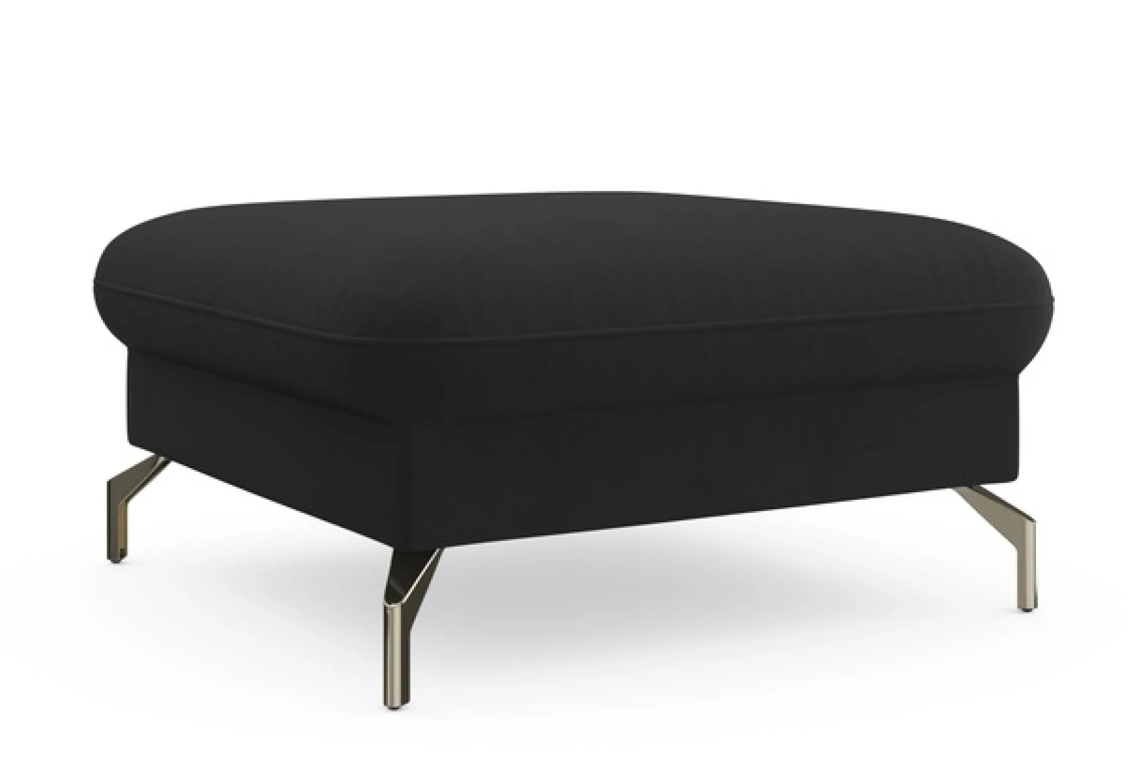 sit&more Hocker »Fashion« inklusive Federkern, mit satinierten Nickelfüßen