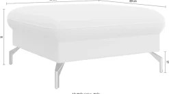 sit&more Hocker »Fashion« inklusive Federkern, mit satinierten Nickelfüßen