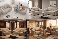 sit&more Polstergarnitur »Savona, Set: 2- & 3er-Sofa, B: 148 bzw. 198 cm, Federkern-Polsterung« komfortable Sitzhöhe 46 cm, frei im Raum stellbar, stilvolles Design
