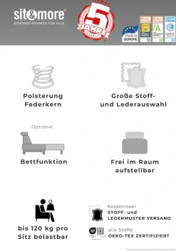 sit&more Polstergarnitur »Top Savona« Kunstleder SOFTLUX® (2-tlg.), aus je einem 2- und 3-Sitzer