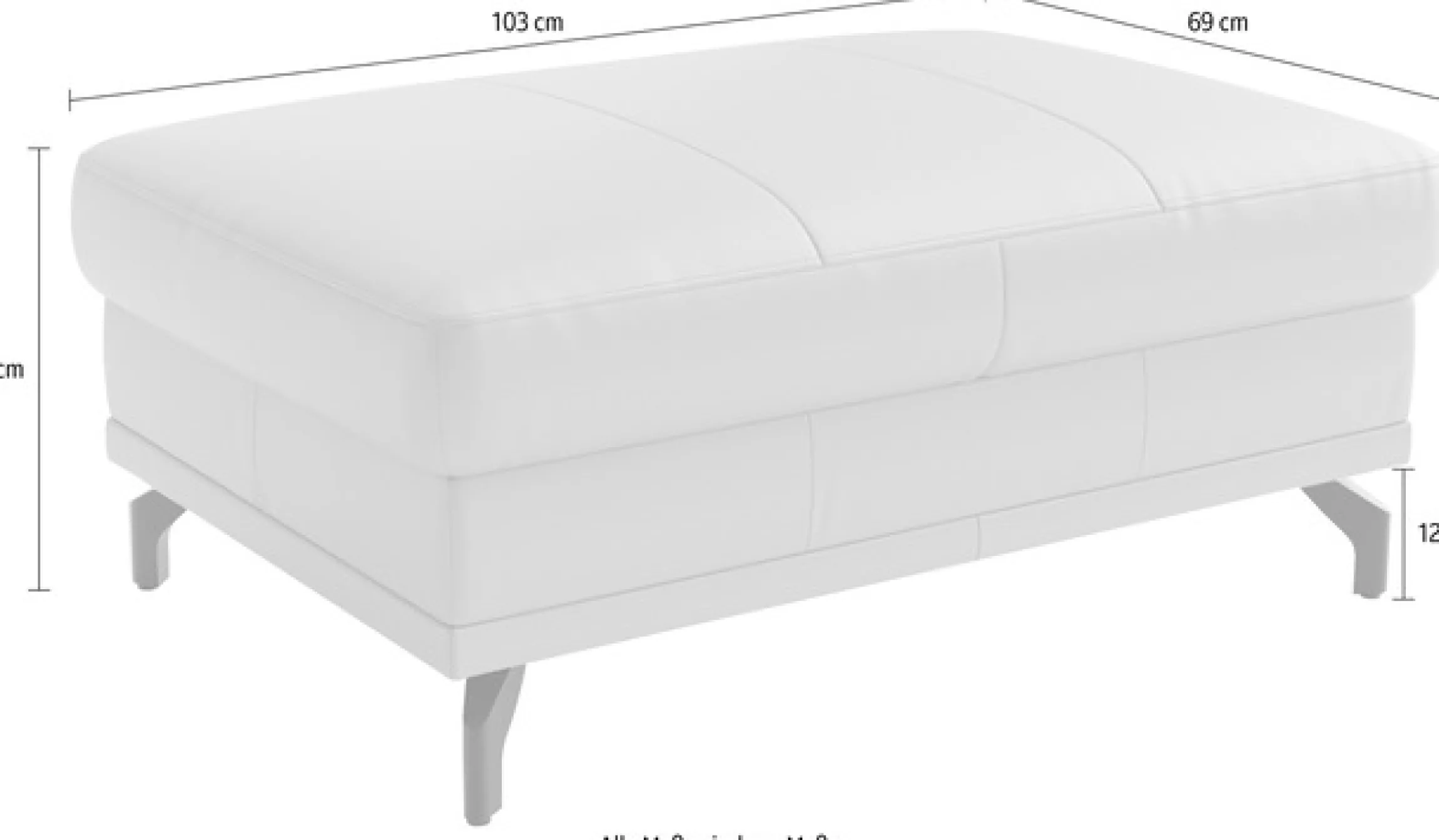 sit&more Polsterhocker »Chelsea, B: 103 cm, Leder« mit praktischem Stauraum, besonders langlebig
