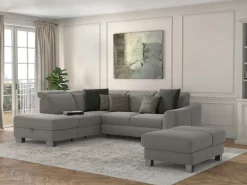 sit&more Polsterhocker »Dundee« mit Klappfunktion, Federkern und hochwertigen Edelstahlfüßen
