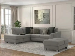 sit&more Polsterhocker »Dundee« mit Klappfunktion, Federkern und hochwertigen Edelstahlfüßen