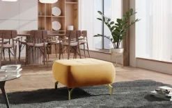 sit&more Polsterhocker »Orient 1« goldfarbene Metallfüße