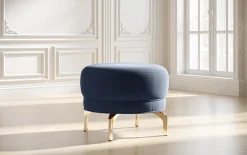 sit&more Polsterhocker »Orient 3« goldfarbene Metallfüße