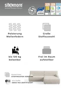 sit&more Polsterhocker »Scrabble« Modernes Design in verschiedenen Stoffarten
